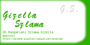 gizella szlama business card